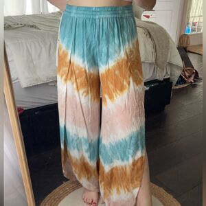 Young Fabulous & Broke Women’s Medium Tie Dye Wide Leg Pants New